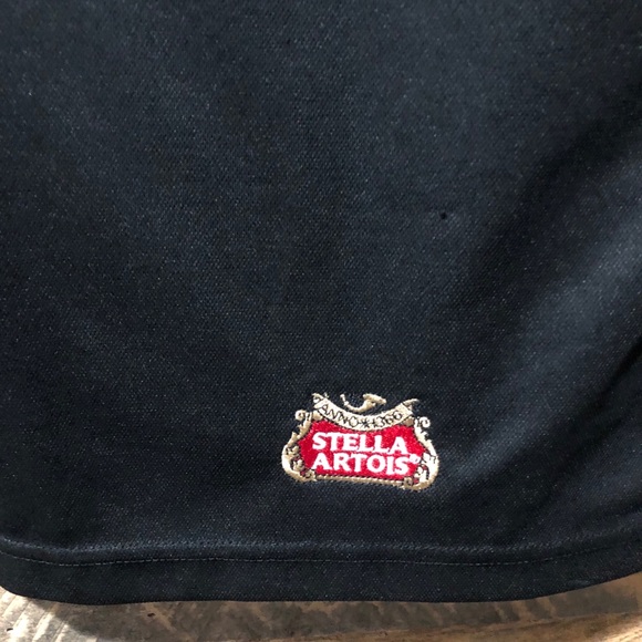 Women’s (M) black Stella Atois polo - Picture 3 of 4